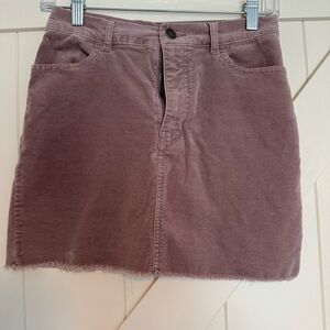 Forever 21 Dusty Pink Corduroy Mini Skirt